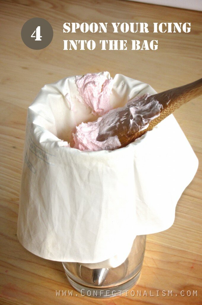 Stop icing back ice, baking tips, filling an Icing bag Confectionalism.com