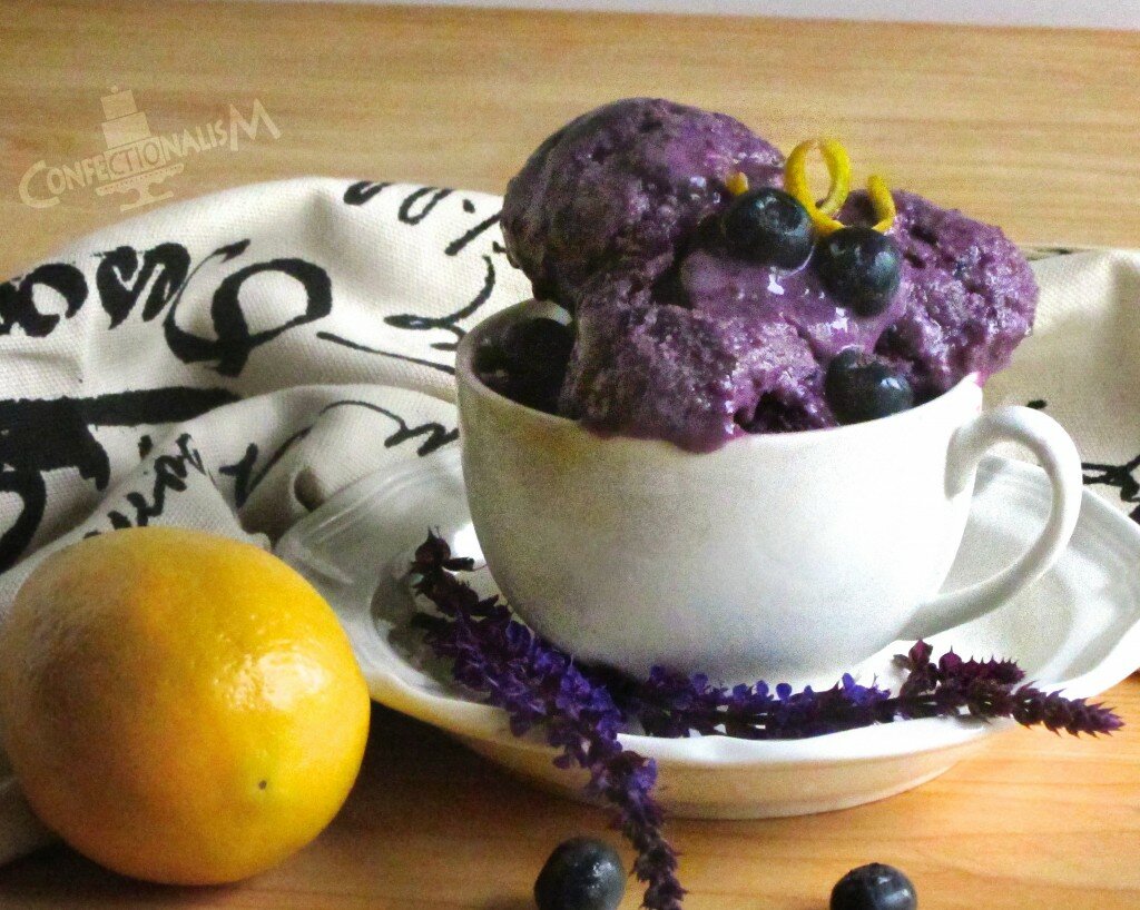 Honey Blueberry Basil Ice Cream Recipe Confectionalism.com