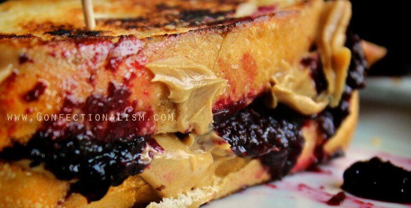 Grilled Blueberry PB&J on Confectionalism.com