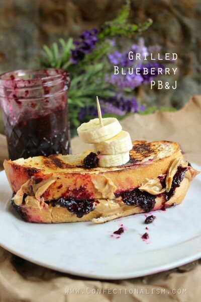 Grilled Blueberry PB&J by Confectionalism.com