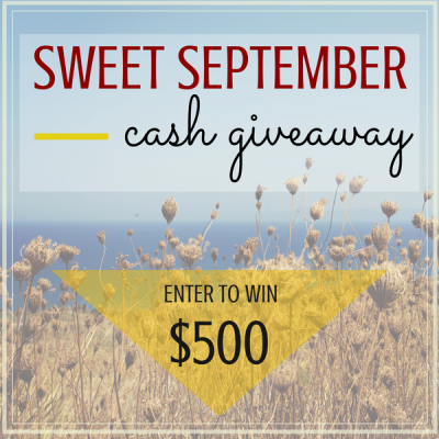 Sweet September 500 Cash Giveaway Confectionalism.com